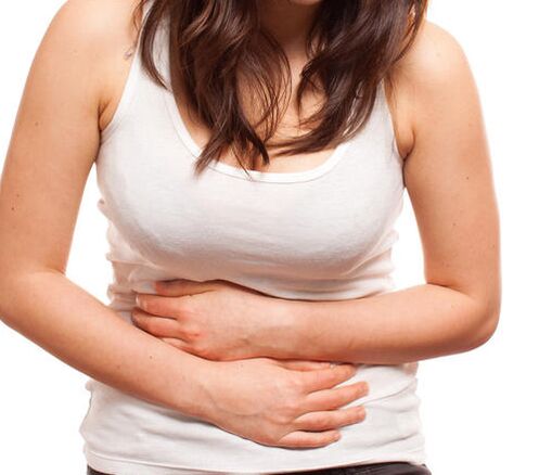 Abdominal pain is a sign of helminth infection