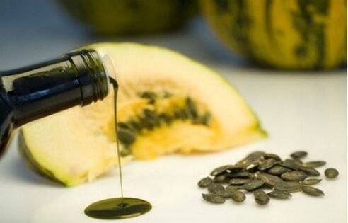 Pumpkin oil helps the body deworm with medication